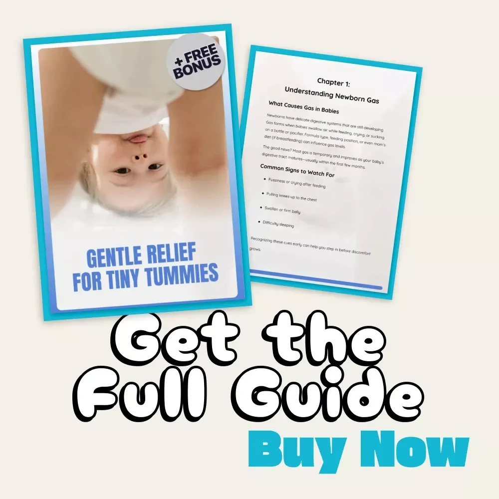 Gentle Relief for Tiny Tummies | Digital Newborn Gas Soothing Guide | How to Soothe Gas in Newborn Naturally | Printable Parent Resource for Calming Baby