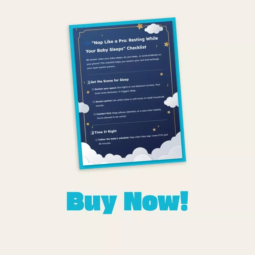 Nap Like a Pro: Resting While Your Baby Sleeps Checklist | Digital Download for Tired Moms | Self-Care eBook for New Parents | Printable Sleep Routine Guide