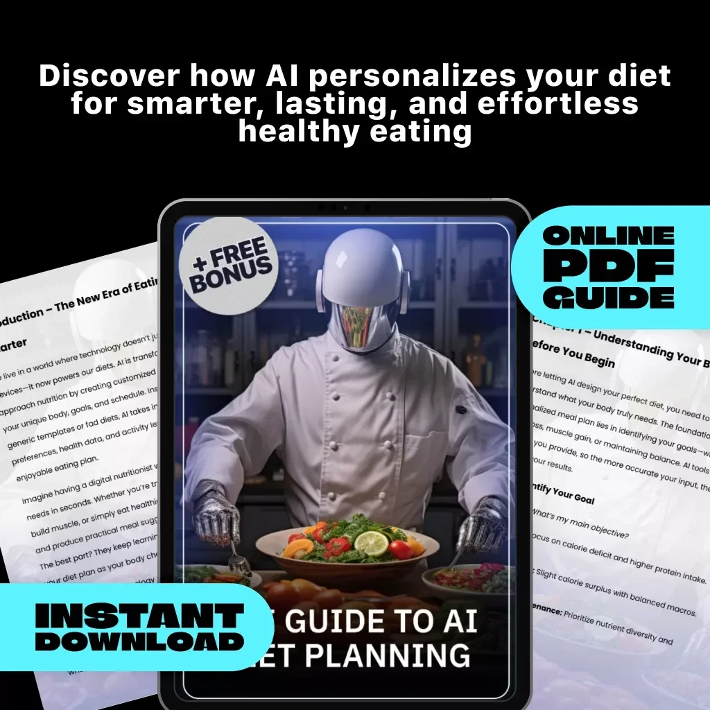 The Guide to AI Diet Planning | How to Use AI to Create a Diet Plan for Smarter, Personalized Nutrition | Digital Download eBook for Healthy Eating & Lifestyle Transformation