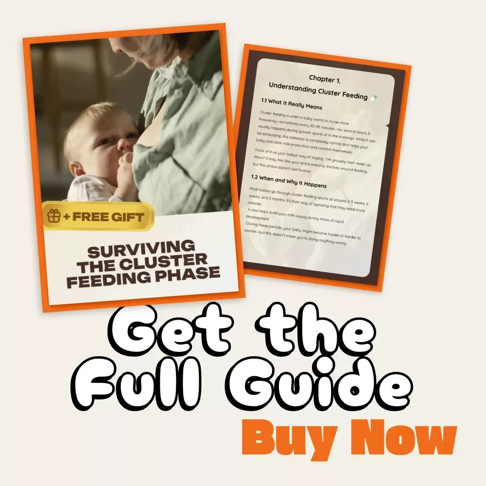 Surviving the Cluster Feeding Phase | New Parent Guide for What Is Cluster Feeding and How to Cope | Digital Download eBook for Breastfeeding Moms