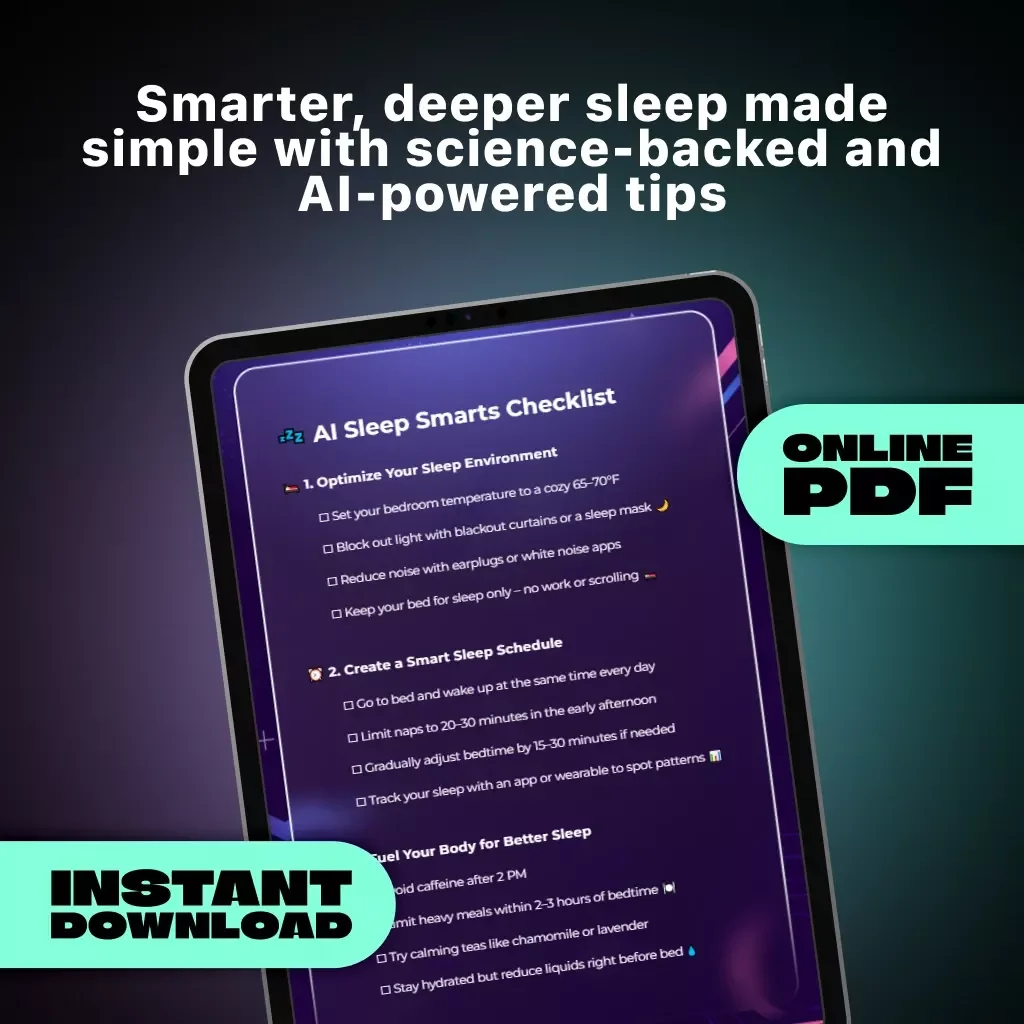 AI Sleep Smarts Checklist | Digital Sleep Optimization Guide | AI Sleep Recommendations for Better Rest
