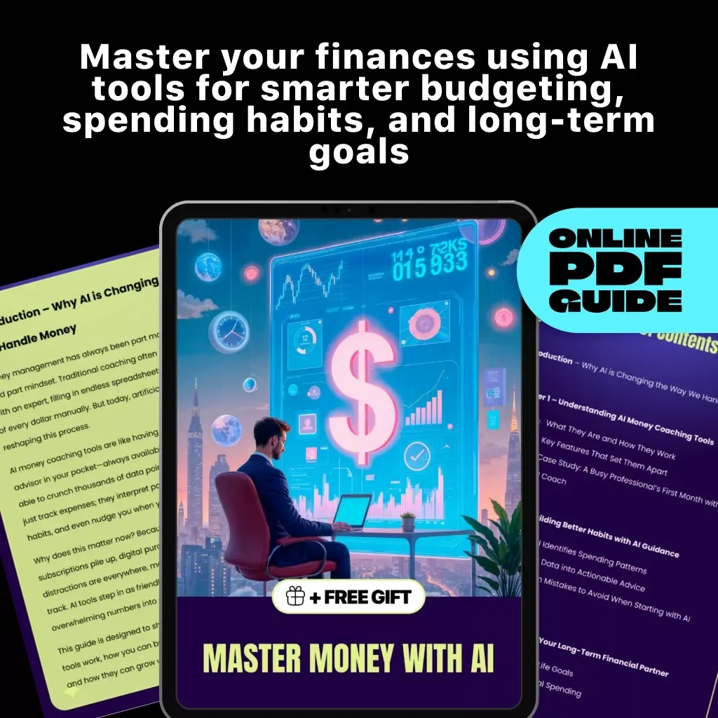 Master Money with AI | Digital eBook Guide for Smarter Money Management, AI Money Coaching Tools, Budgeting, and Financial Growth