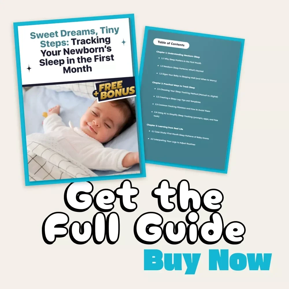 Sweet Dreams, Tiny Steps: Tracking Your Newborn’s Sleep in the First Month | Digital Guide for New Parents | Learn How to Track Newborn Sleep in First Month with Practical Tips, Templates & AI Tools