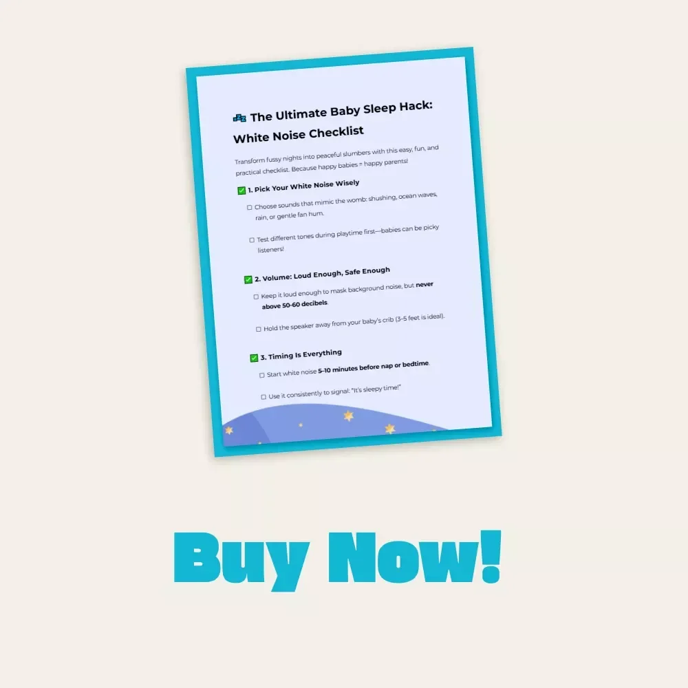 The Ultimate Baby Sleep Hack: White Noise Checklist | How to Use White Noise for Baby Sleep | Digital Download for New Parents & Sleep-Deprived Moms