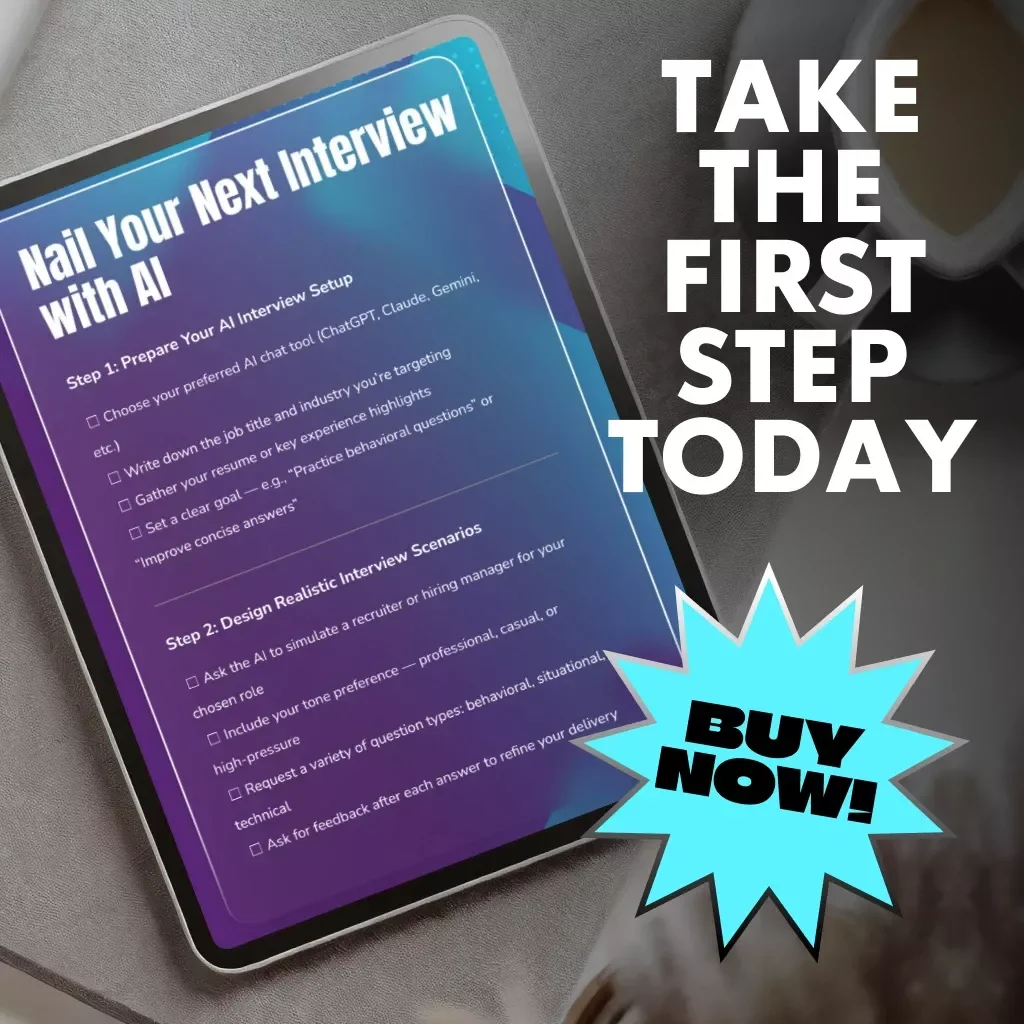 Nail Your Next Interview with AI | Digital Checklist for Job Seekers | How to Use AI to Simulate Interview Questions | Instant Download for Interview Prep Success