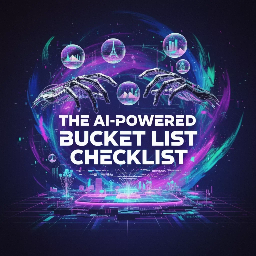 The AI-Powered Bucket List Checklist | Digital Download | How to Use AI to Create Bucket Lists, Dream Goals & Life Planning Guide for Travel, Self-Growth, and Creativity