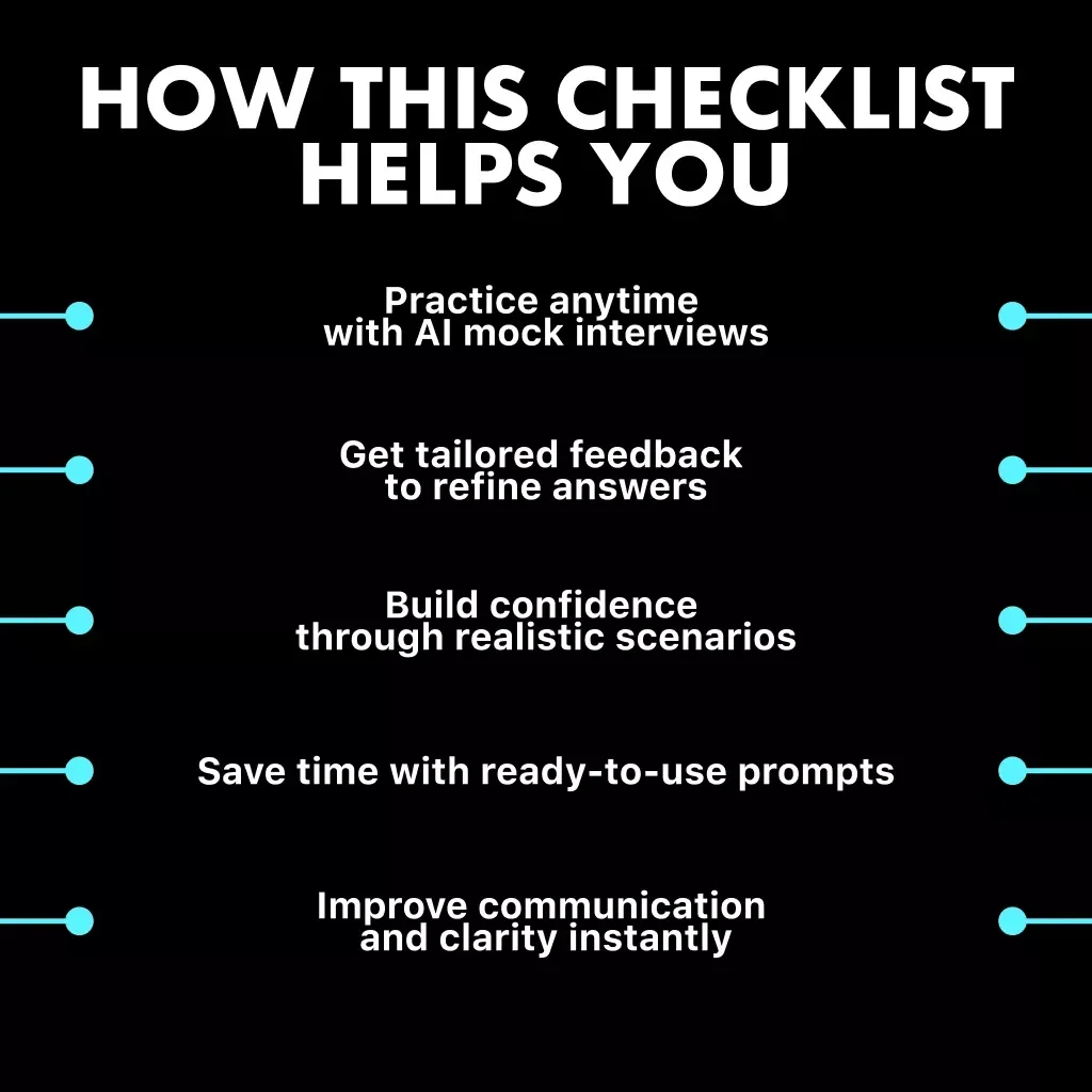 Nail Your Next Interview with AI | Digital Checklist for Job Seekers | How to Use AI to Simulate Interview Questions | Instant Download for Interview Prep Success