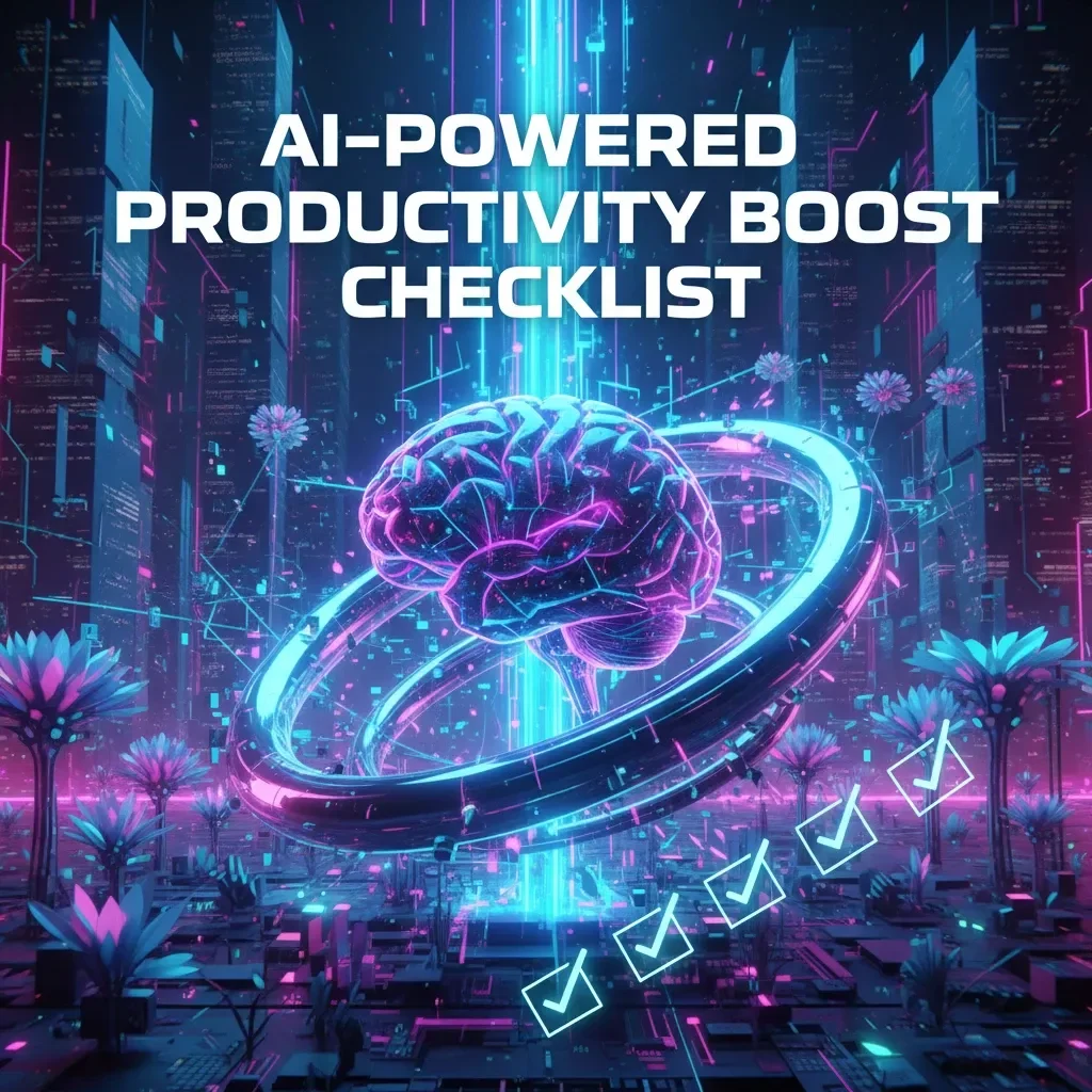 AI-Powered Productivity Boost Checklist | Digital Download for Entrepreneurs, Creators & Busy Professionals | ai-generated productivity tips for Smarter Time Management & Work Efficiency