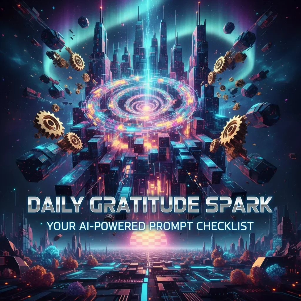 Daily Gratitude Spark: Your AI-Powered Prompt Checklist | Digital Download | How to Use AI to Generate Daily Gratitude Prompts | Mindfulness & Self-Reflection Guide