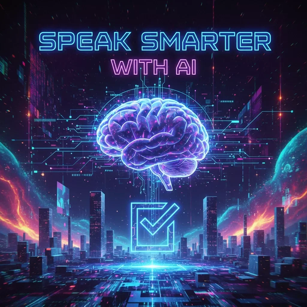 Speak Smarter with AI | Printable & Digital Checklist | How to Use AI to Practice Public Speaking | Improve Confidence, Voice & Presentation Skills