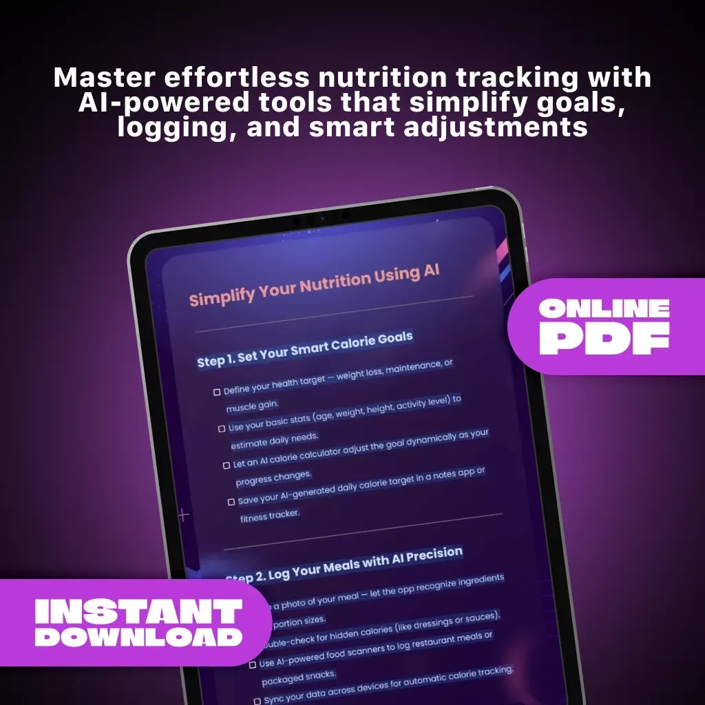 Simplify Your Nutrition Using AI | Digital Checklist for Effortless Calorie Tracking | Learn How to Use AI to Count Calories Easily