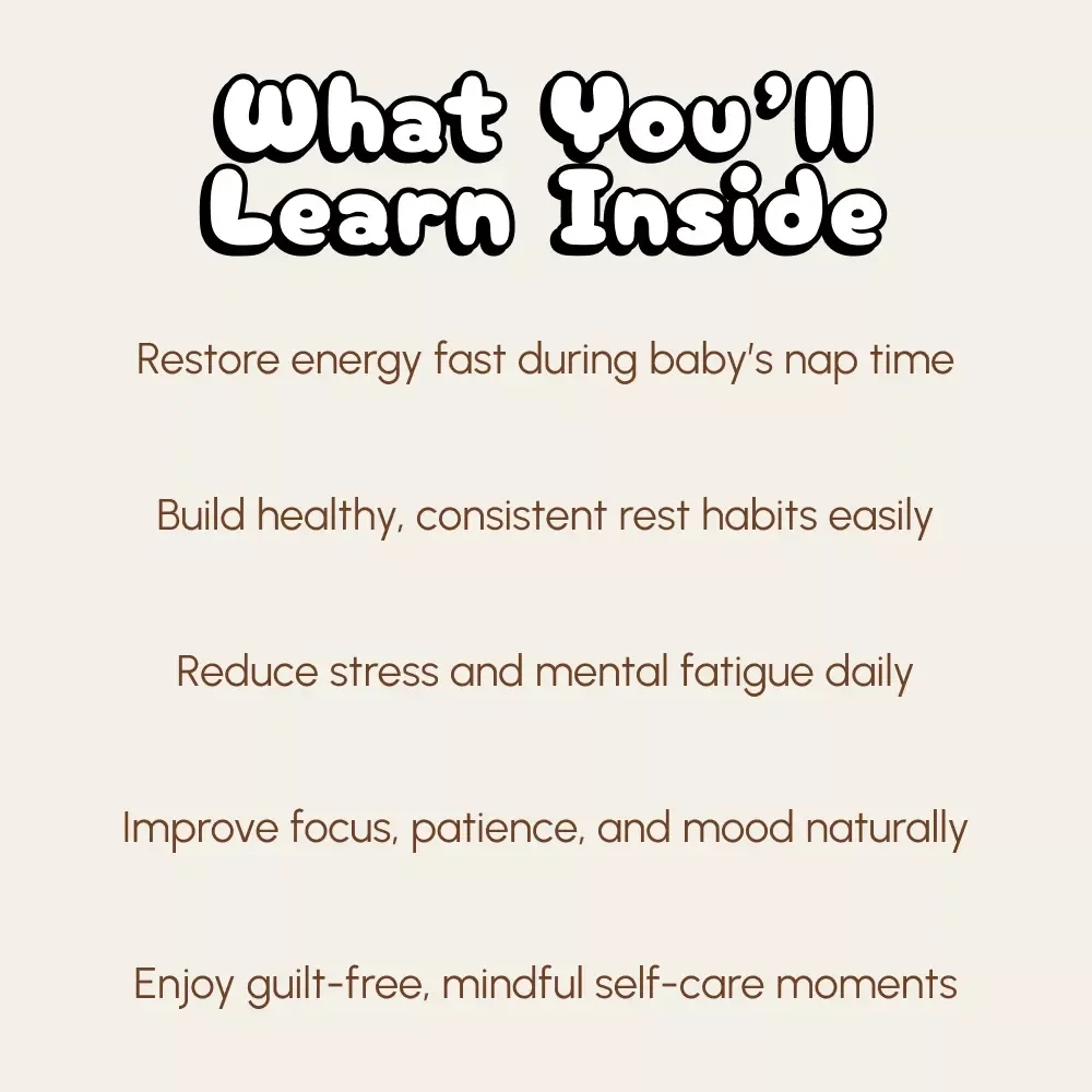 Nap Like a Pro: Resting While Your Baby Sleeps Checklist | Digital Download for Tired Moms | Self-Care eBook for New Parents | Printable Sleep Routine Guide