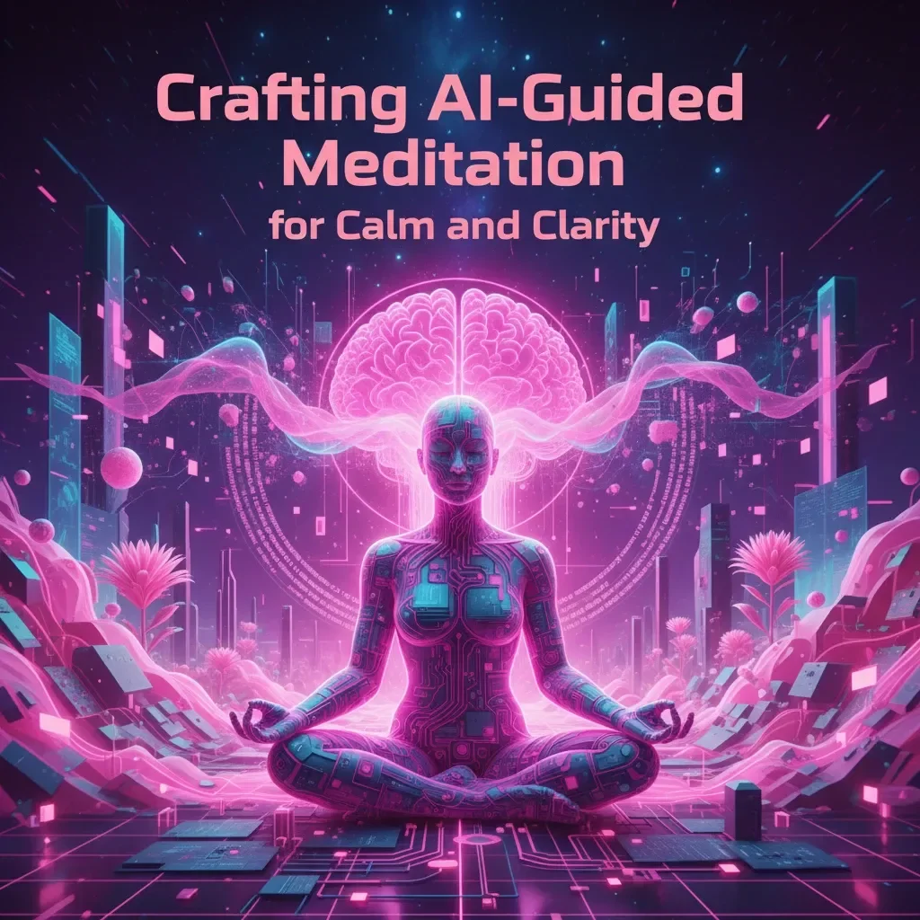 Crafting AI-Guided Meditation for Calm and Clarity | How to Create AI Guided Meditation eBook | Digital Download for Mindfulness & Wellness Creators