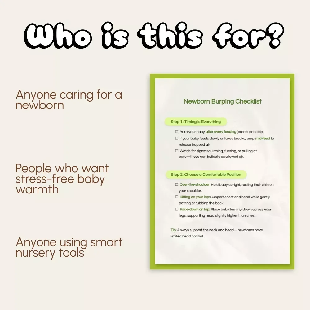 Newborn Warmth Checklist | Digital Download | Printable Baby Care Guide for New Parents | How to Keep Newborn Warm Without Overheating | Safe Sleep & Room Temperature Tips