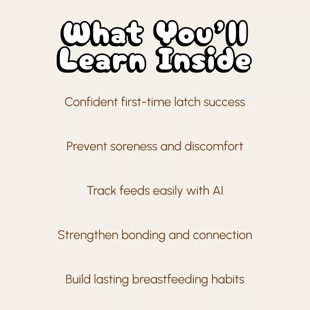 Latch Success: Helping Your Newborn Breastfeed the First Time | Digital Breastfeeding Guide for New Moms | Printable PDF eBook | AI-Powered Feeding Support Checklist | Newborn Feeding Essentials