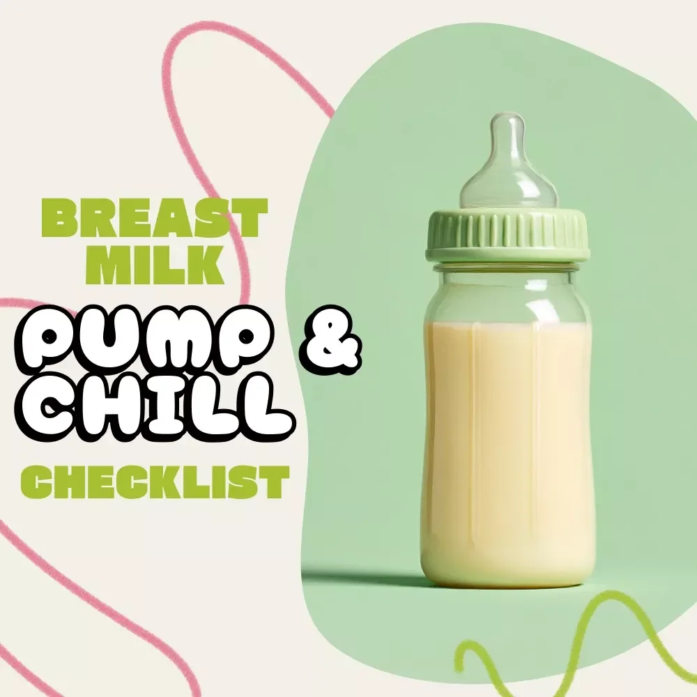 The Ultimate “Pump & Chill” Breast Milk Checklist | Printable Guide for New Moms | How to Pump and Store Breast Milk | Digital Download for Breastfeeding Organization & Stress-Free Pumping