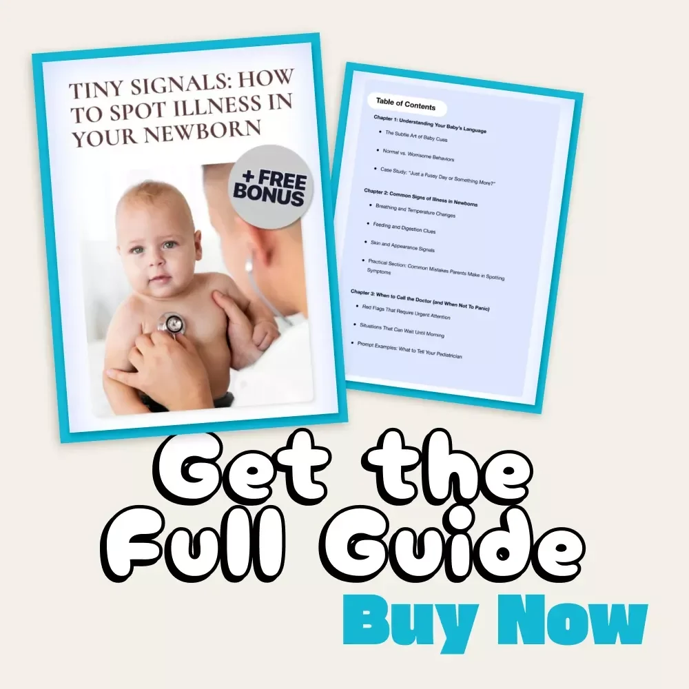 Tiny Signals: How to Spot Illness in Your Newborn | Baby Health Guide for New Parents | Digital Download eBook on Signs of Illness in Newborn | New Parent Must-Have Resource