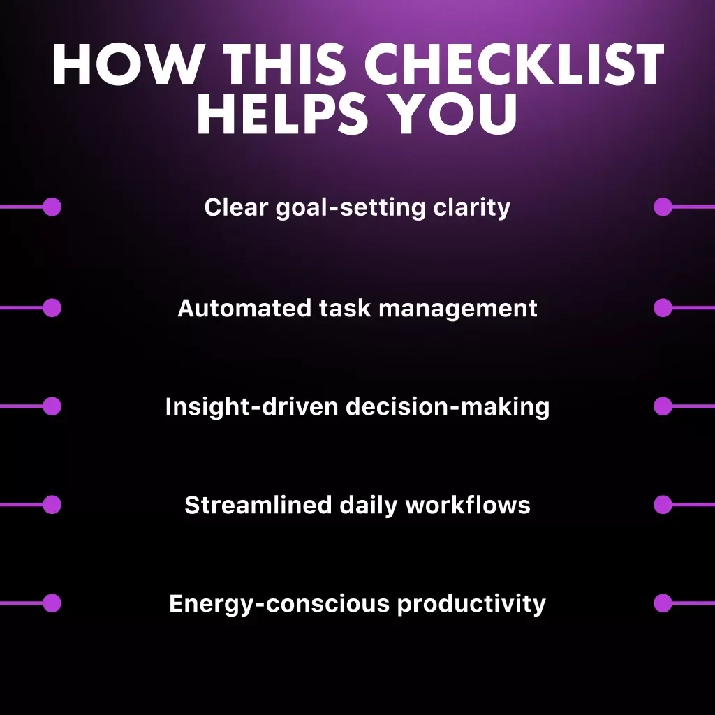 Power Moves for Peak Productivity: Ultimate Checklist on How to Use AI for Productivity