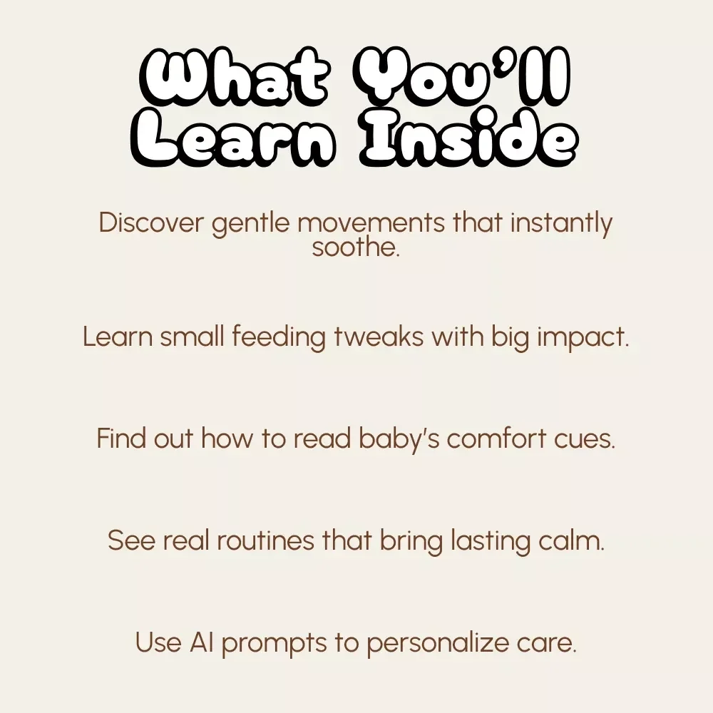 Gentle Relief for Tiny Tummies | Digital Newborn Gas Soothing Guide | How to Soothe Gas in Newborn Naturally | Printable Parent Resource for Calming Baby