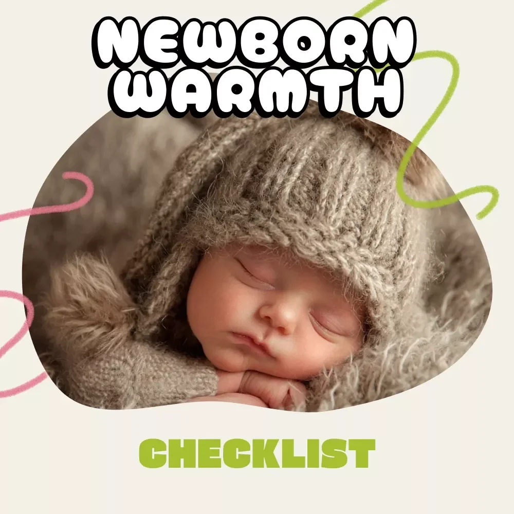 Newborn Warmth Checklist | Digital Download | Printable Baby Care Guide for New Parents | How to Keep Newborn Warm Without Overheating | Safe Sleep & Room Temperature Tips