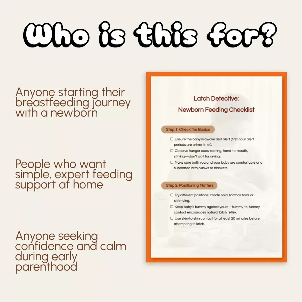 Latch Detective: Newborn Feeding Checklist | Digital Download | Breastfeeding Guide, Baby Feeding eBook, Newborn Care Essentials, AI-Powered Lactation Support