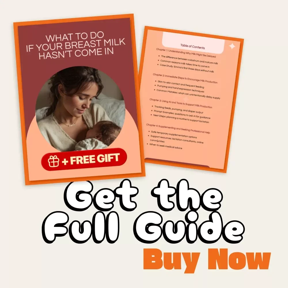 What to Do if Your Breast Milk Hasn’t Come In | New Mom Support Guide | Digital Download for Postpartum Breastfeeding & Lactation Help | what to do if my breast milk hasn’t come in