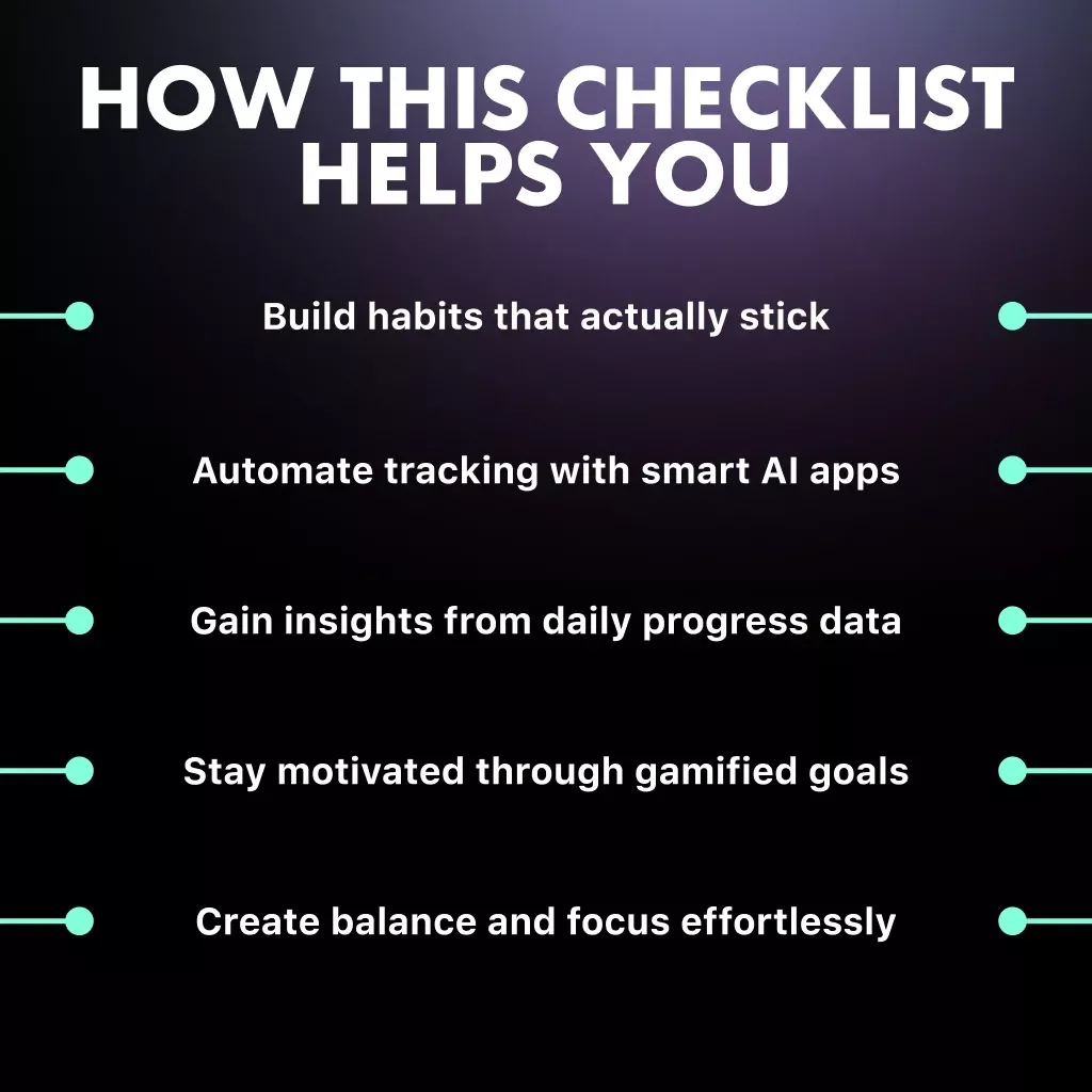 AI Habit-Tracking Checklist | Digital Download Guide for Building Better Routines with AI | Printable eBook for Productivity, Wellness & Self-Improvement