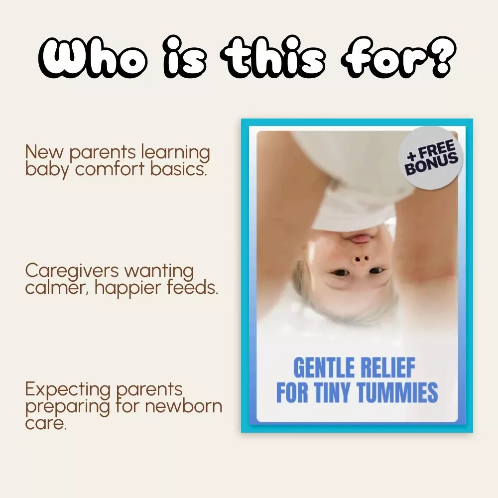 Gentle Relief for Tiny Tummies | Digital Newborn Gas Soothing Guide | How to Soothe Gas in Newborn Naturally | Printable Parent Resource for Calming Baby