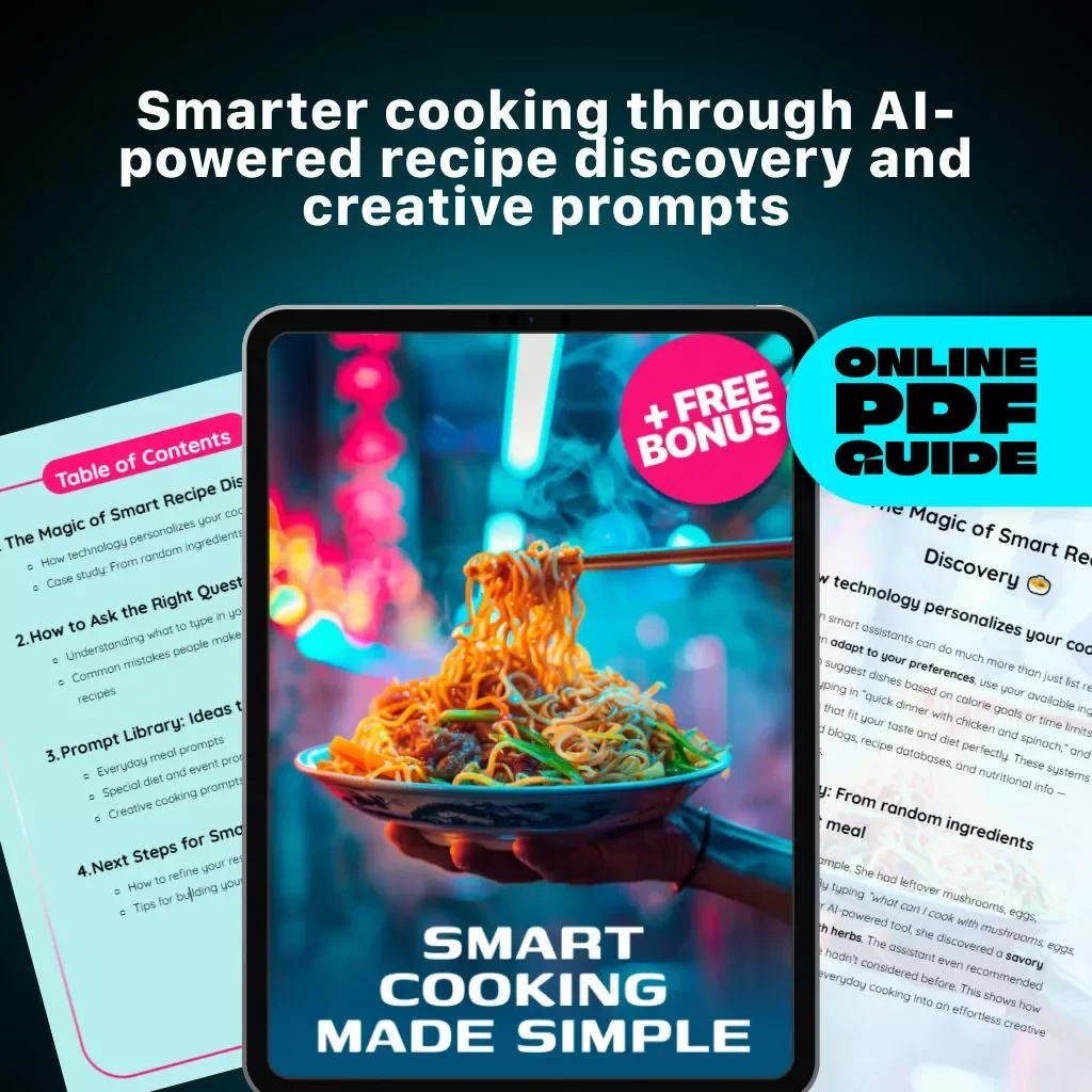 Smart Cooking Made Simple | AI Recipe Guide for Effortless Meals, Everyday Inspiration & Smart Cooking Tips | How to Use AI to Find Recipes for Your Perfect Dish
