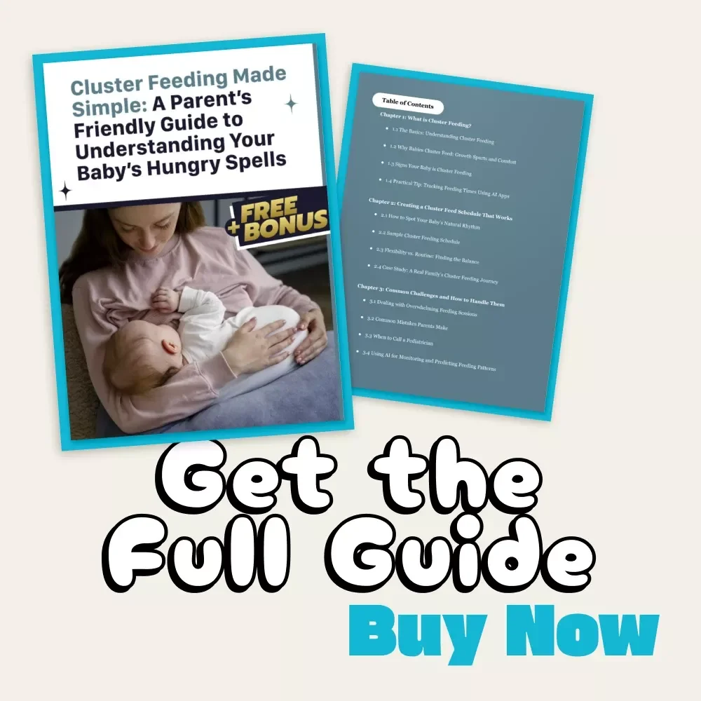 Cluster Feeding Made Simple: A Parent’s Friendly Guide to Understanding Your Baby’s Hungry Spells | Digital Download | New Parent eBook on How to Cluster Feed Schedule & Baby Feeding Routines