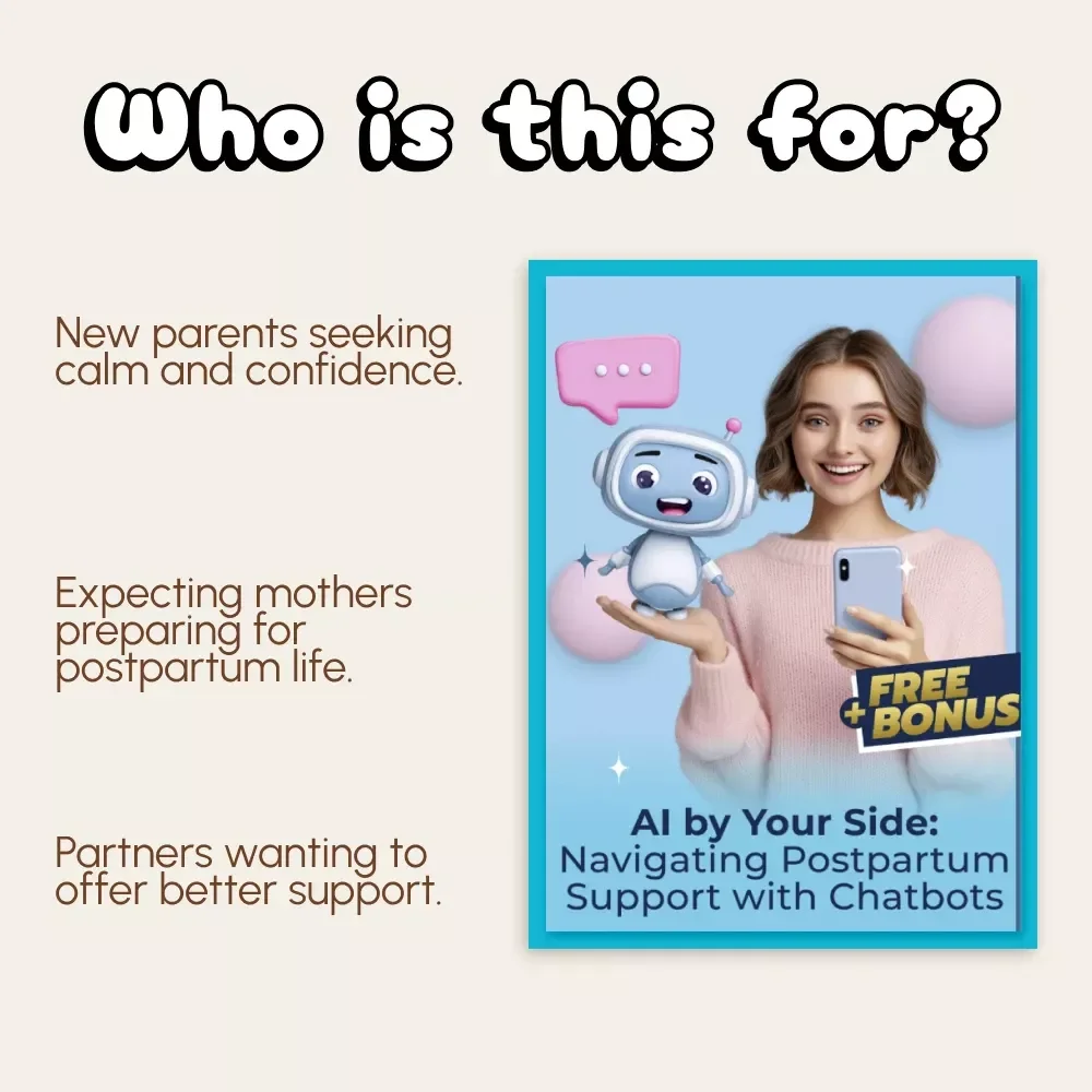 AI by Your Side: Navigating Postpartum Support with Chatbots | eBook Guide for New Moms | How to Use AI Chatbot for Postpartum Support, Emotional Wellness & Recovery