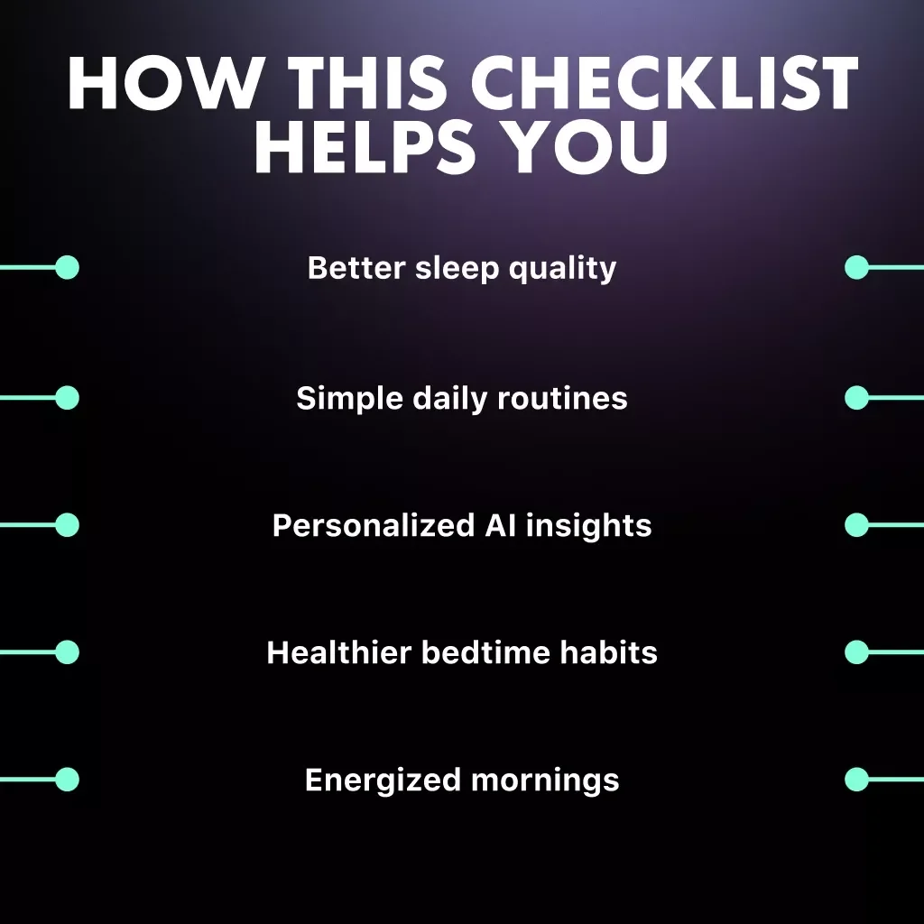 AI Sleep Smarts Checklist | Digital Sleep Optimization Guide | AI Sleep Recommendations for Better Rest