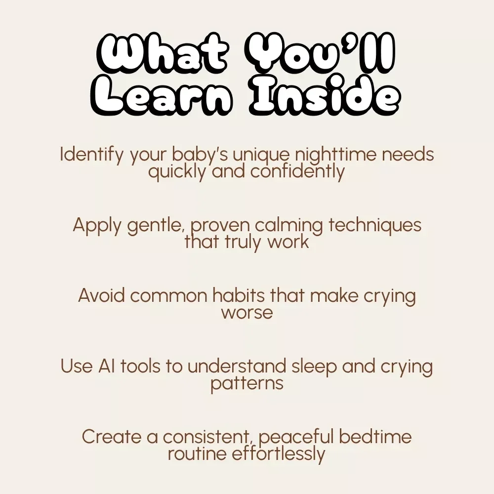 How to Calm Your Baby When They Cry at Night | Gentle Parenting Guide for Sleepless Nights | Digital Download for New Parents | Learn How to Calm a Baby Crying at Night with AI Support & Soothing Routines