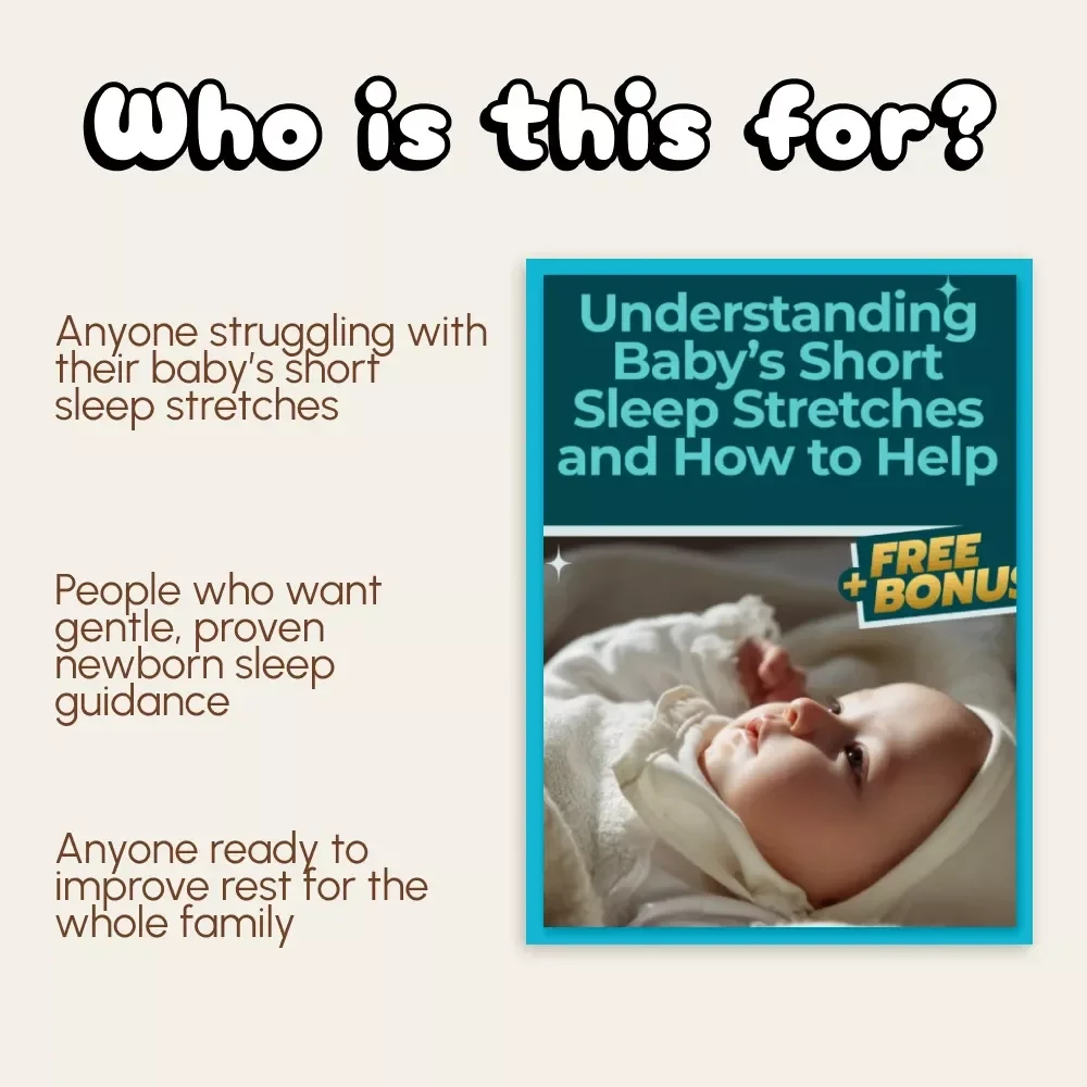 Understanding Baby’s Short Sleep Stretches and How to Help | Newborn Sleep Guide | Gentle Sleep Training | Digital Download eBook for New Parents