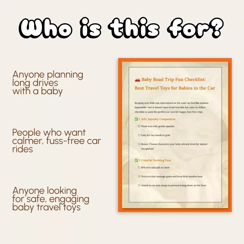 Baby Road Trip Fun Checklist: Best Travel Toys for Babies in the Car | Printable Baby Travel Guide for Stress-Free Family Adventures