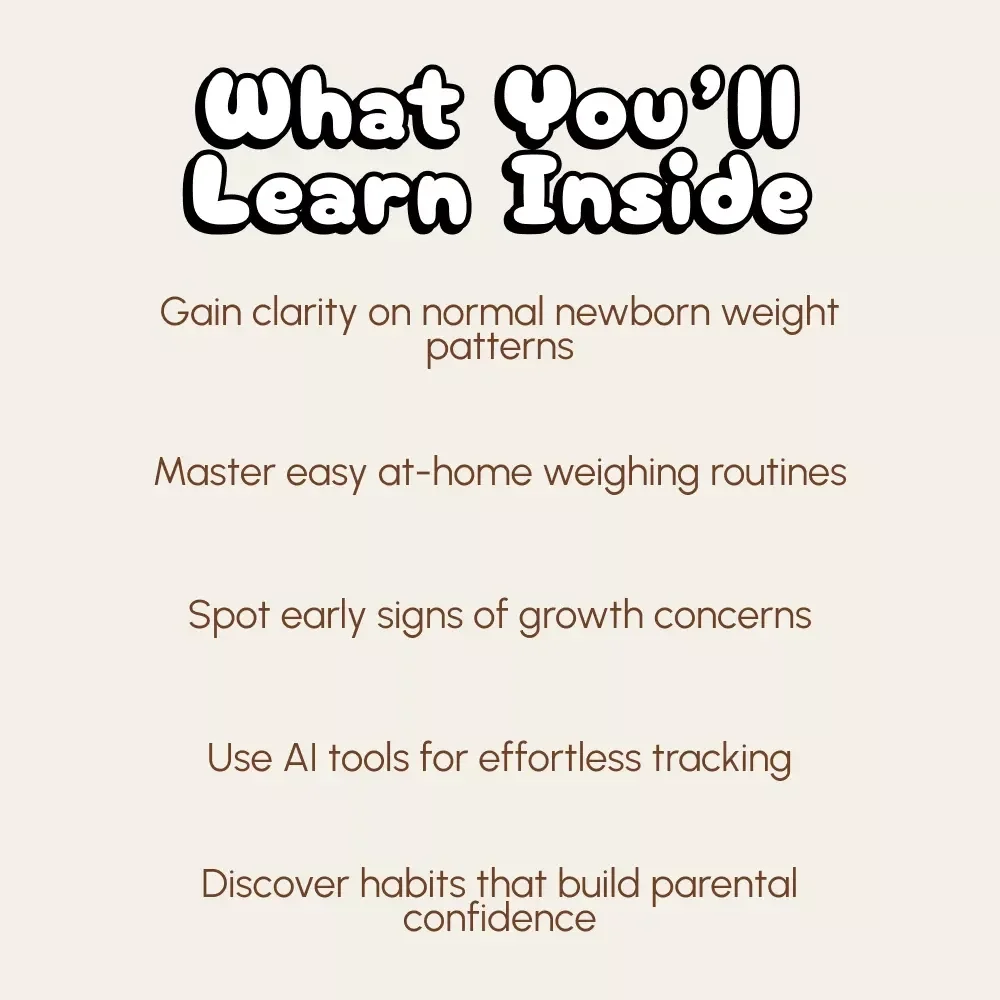 Tiny Steps, Big Growth | Newborn Weight Gain Guide for Parents | How to Measure Newborn Weight Gain at Home + AI Tools for Tracking Baby Growth