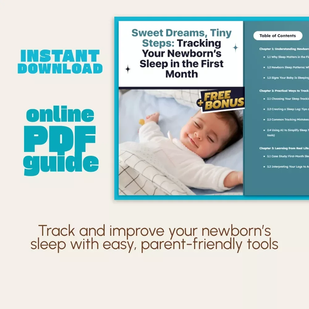 Sweet Dreams, Tiny Steps: Tracking Your Newborn’s Sleep in the First Month | Digital Guide for New Parents | Learn How to Track Newborn Sleep in First Month with Practical Tips, Templates & AI Tools