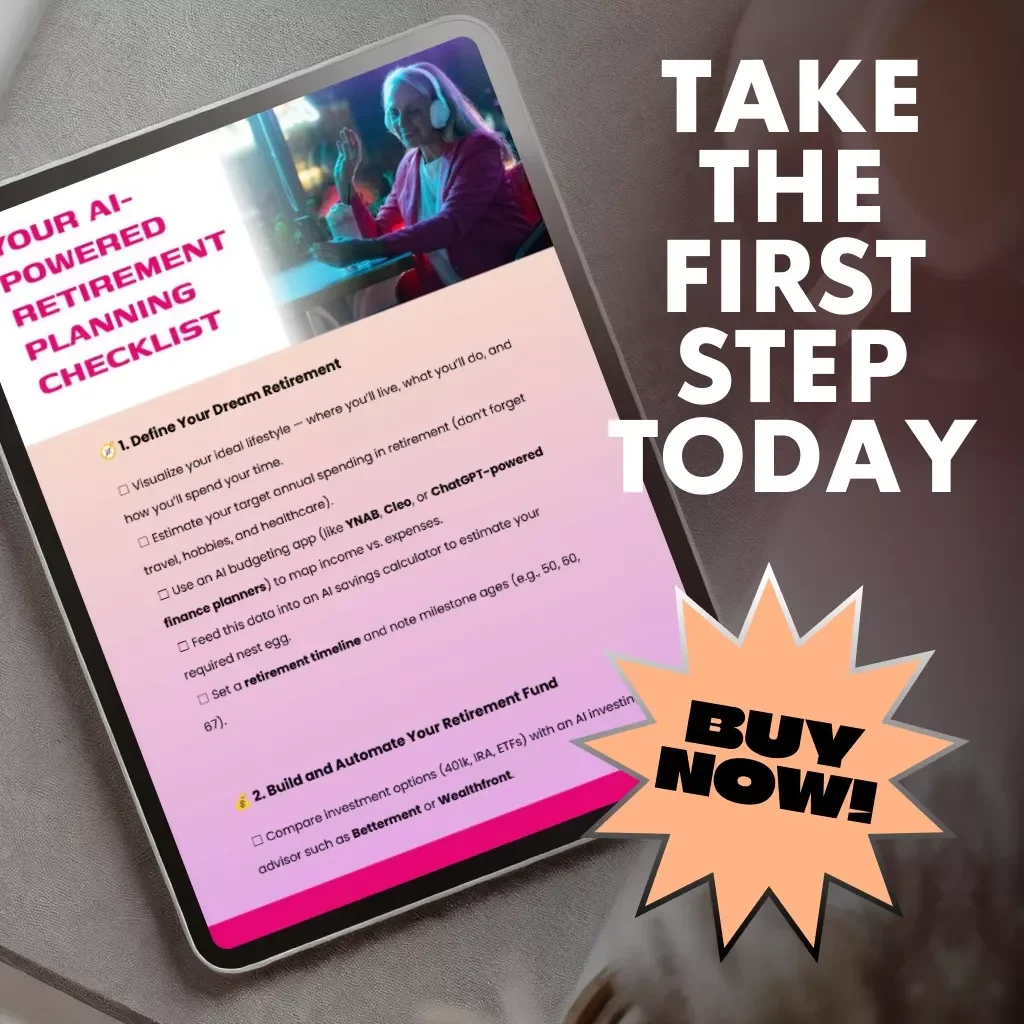 Your AI-Powered Retirement Planning Checklist | Digital Download for Smarter Financial Freedom | How to Use AI to Plan Retirement