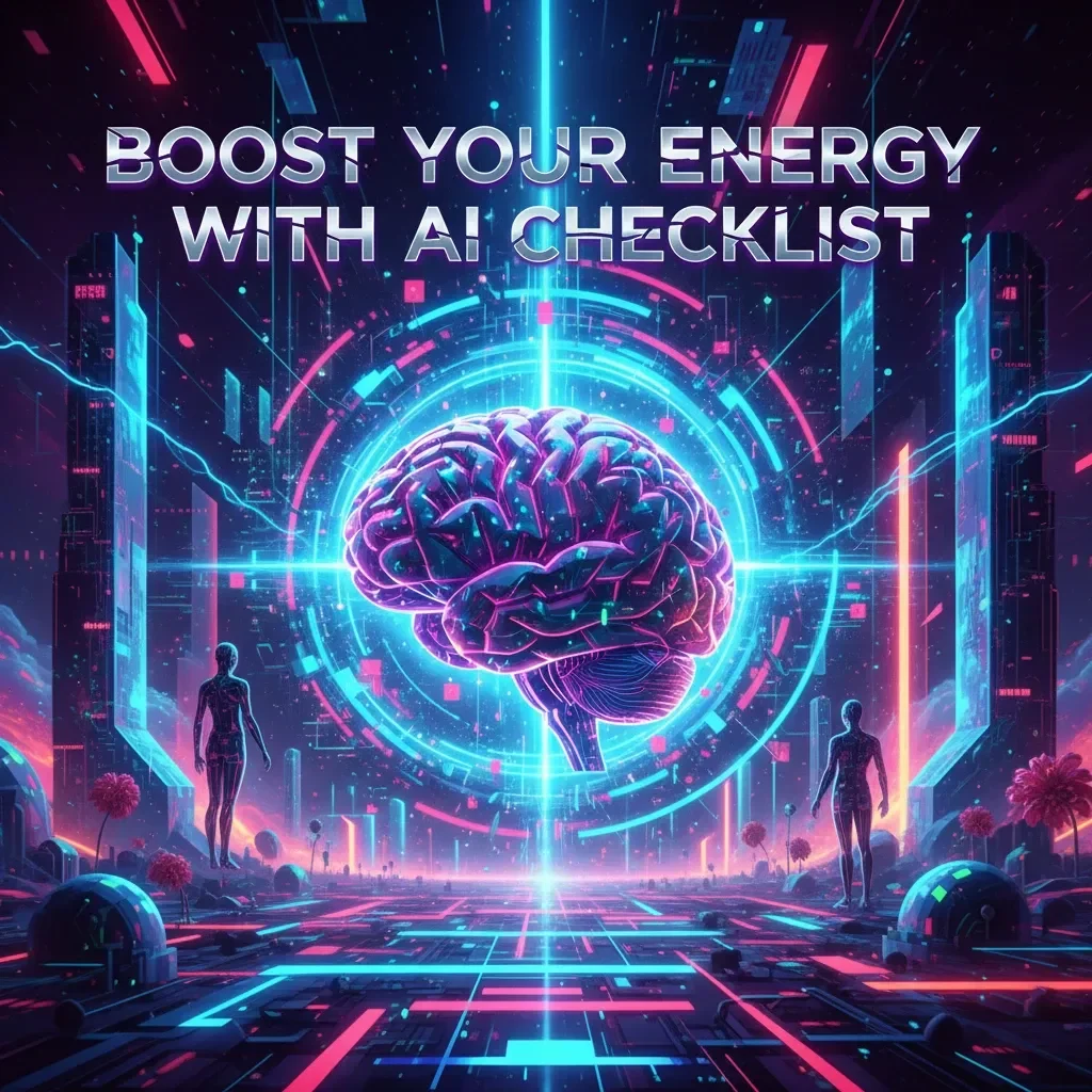 Boost Your Energy with AI Checklist | Digital Productivity Guide | AI Self-Care eBook for Focus, Energy & Motivation | Instant Download Wellness Planner