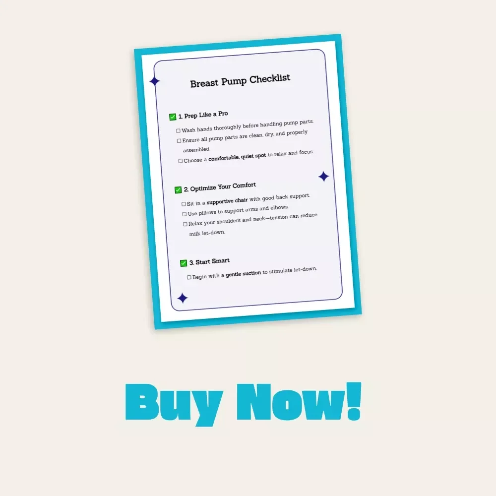 Breast Pump Checklist | How to Use Breast Pump Efficiently | Digital Download Guide for New Moms, Pumping Tips, and Milk Storage Essentials