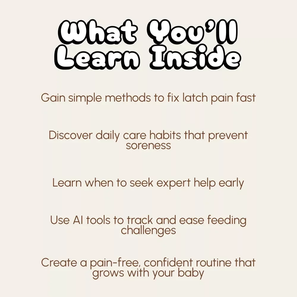 Your Guide to Pain-Free Breastfeeding | Digital eBook for New Moms | How to Prevent Nipple Pain While Breastfeeding | Gentle, Practical, Expert-Backed Tips