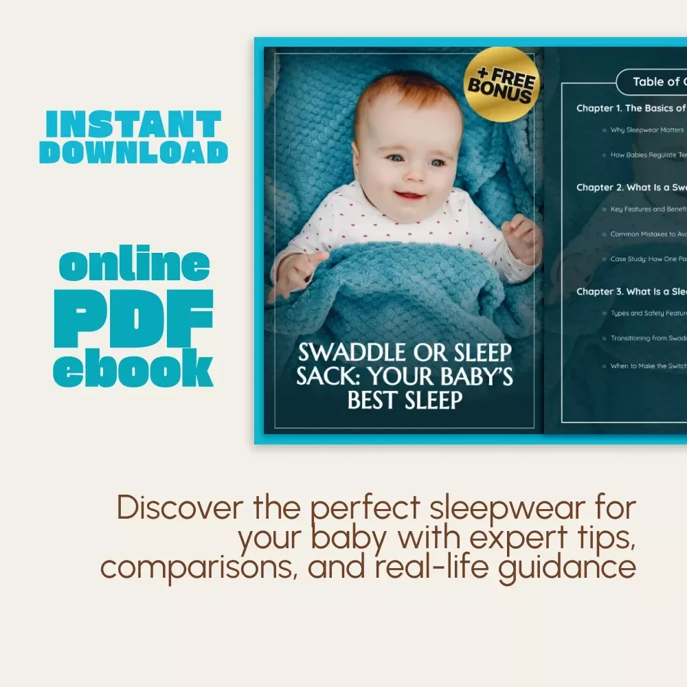 Swaddle or Sleep Sack: Your Baby’s Best Sleep | Ultimate Baby Sleep Guide eBook for New Parents | Learn the Difference Between Swaddle vs Sleep Sack | Safe, Soothing, and Science-Backed Sleep Solutions