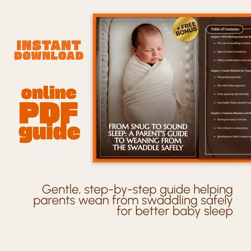 From Snug to Sound Sleep: A Parent’s Guide to Weaning from the Swaddle Safely | Gentle Baby Sleep Transition eBook | How to Wean from Swaddle Safely Guide for New Parents