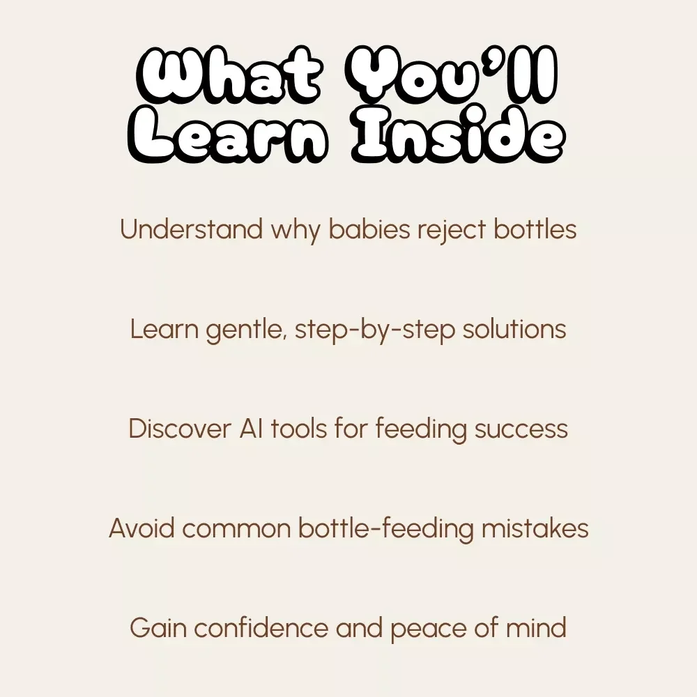 Guide to a Newborn Who Rejects the Bottle | What to Do If Newborn Rejects Bottle | Baby Feeding Support eBook for Parents