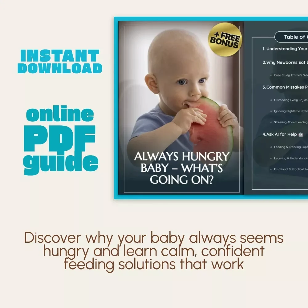 Always Hungry Baby – What’s Going On? | Newborn Feeding Guide for Parents | Digital Download | Understand Why Is Newborn Always Hungry & Learn Baby Hunger Cues