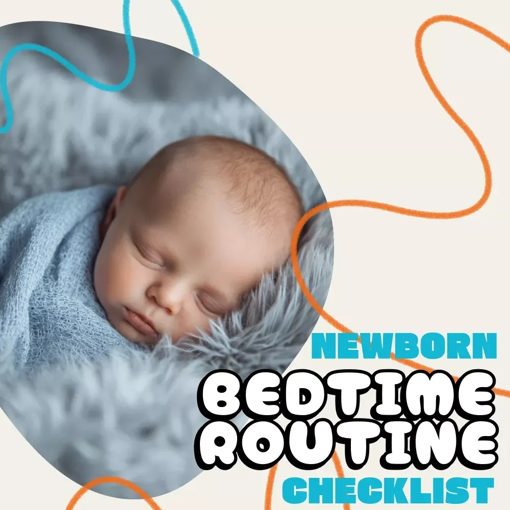 Newborn Bedtime Routine Checklist | Digital Download Guide for Parents | Best Ways to Establish a Newborn Bedtime Routine | Printable Baby Sleep Tracker & Routine Planner