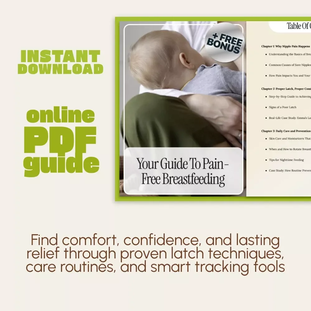 Your Guide to Pain-Free Breastfeeding | Digital eBook for New Moms | How to Prevent Nipple Pain While Breastfeeding | Gentle, Practical, Expert-Backed Tips