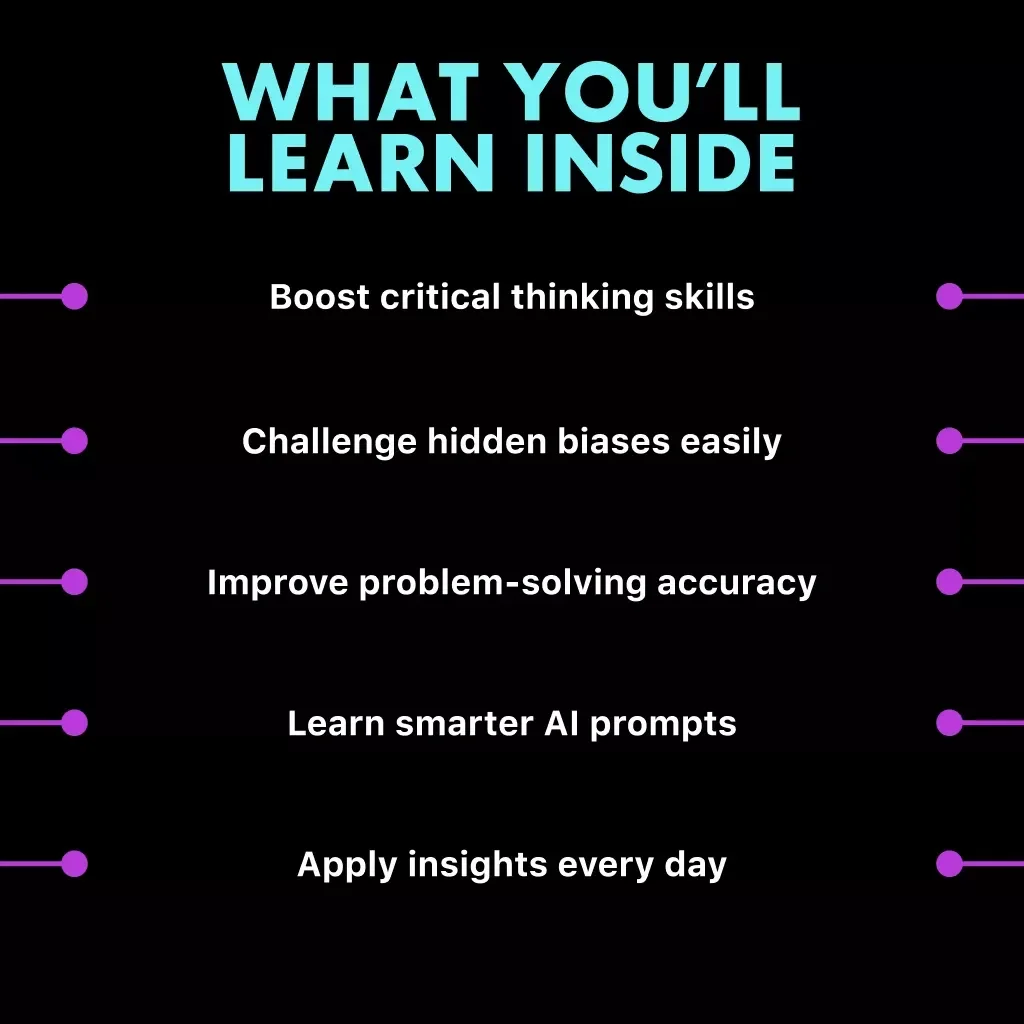 Thinking Smarter: Using AI to Sharpen Your Critical Mind | Digital Guide for How to Use AI to Improve Critical Thinking Skills | Personal Growth eBook & AI Learning Tool