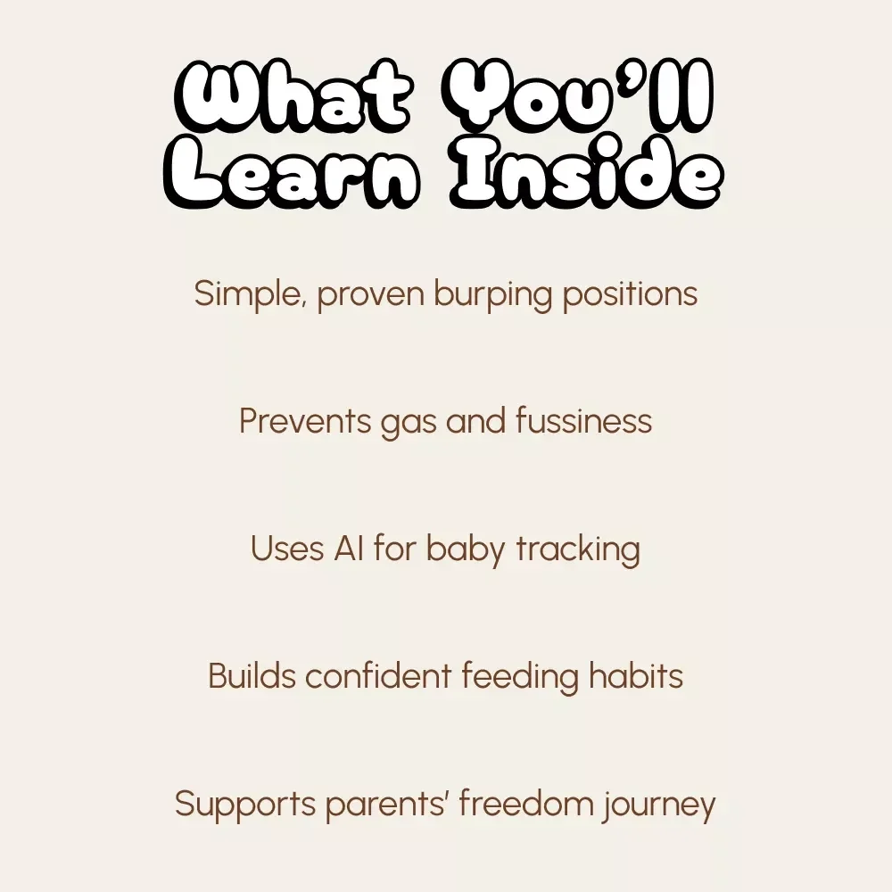 Newborn Burping Checklist | Printable Guide for New Parents | How to Burp a Newborn Properly | Baby Care Digital Download