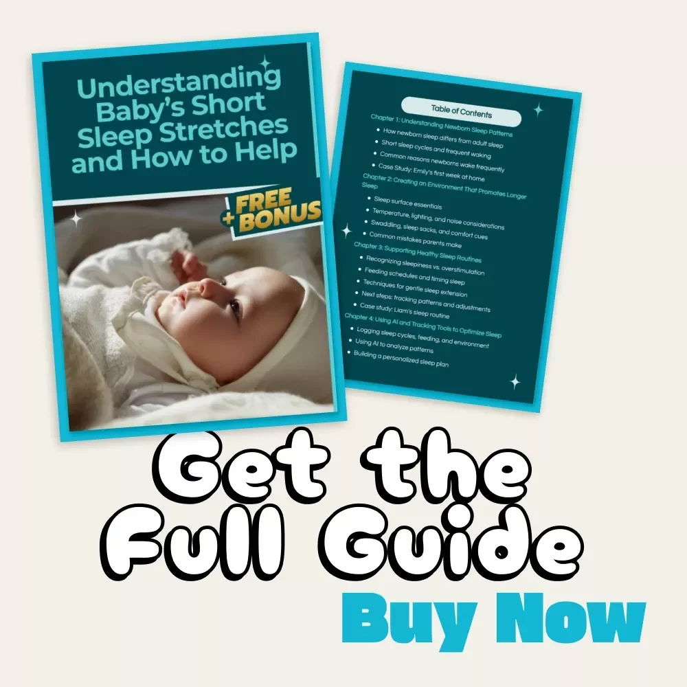 Understanding Baby’s Short Sleep Stretches and How to Help | Newborn Sleep Guide | Gentle Sleep Training | Digital Download eBook for New Parents